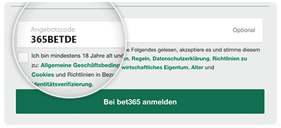 bet365 bet365 bonus code form screenshot